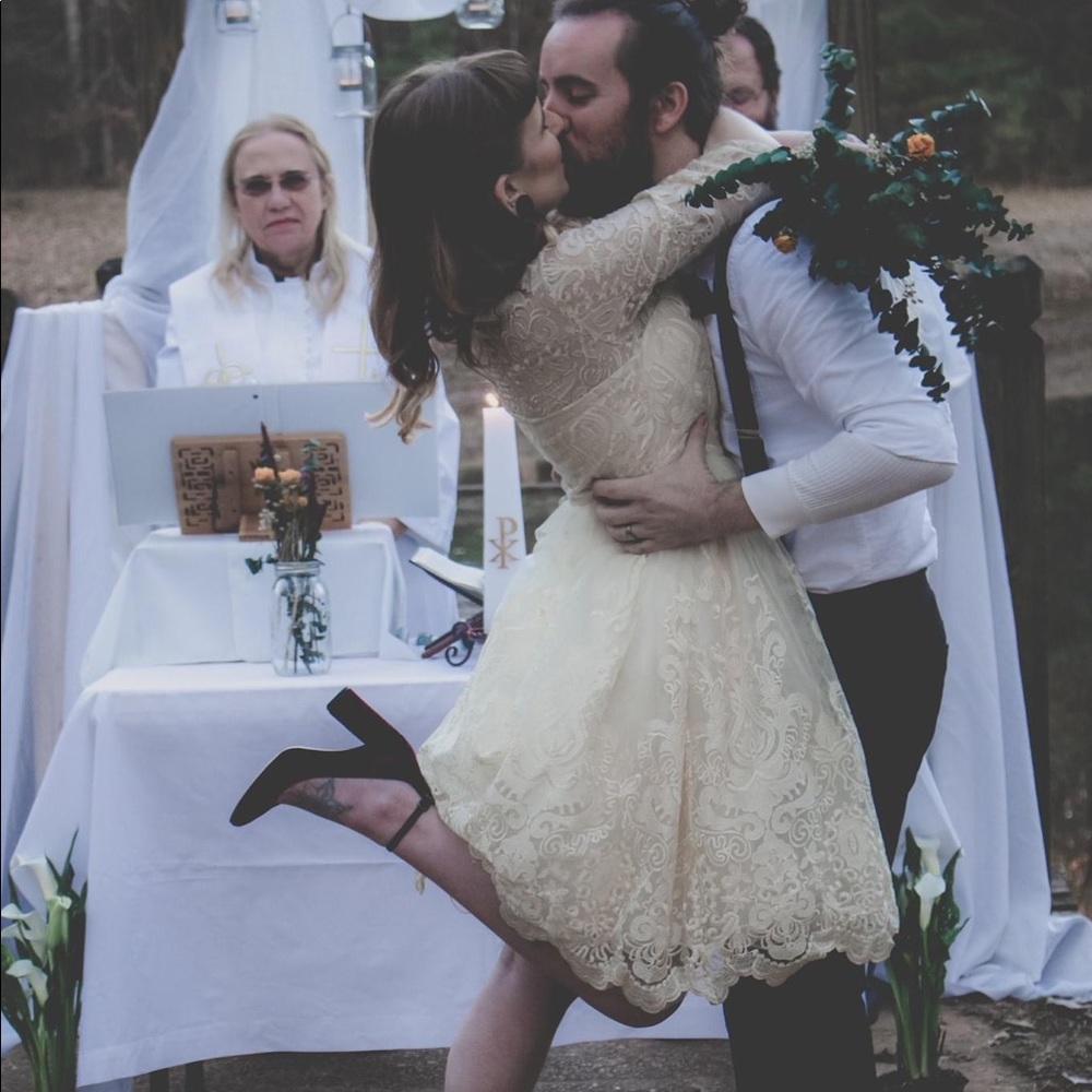 ModCloth Guilded Grace Lace Dress - Picture 3 of 3